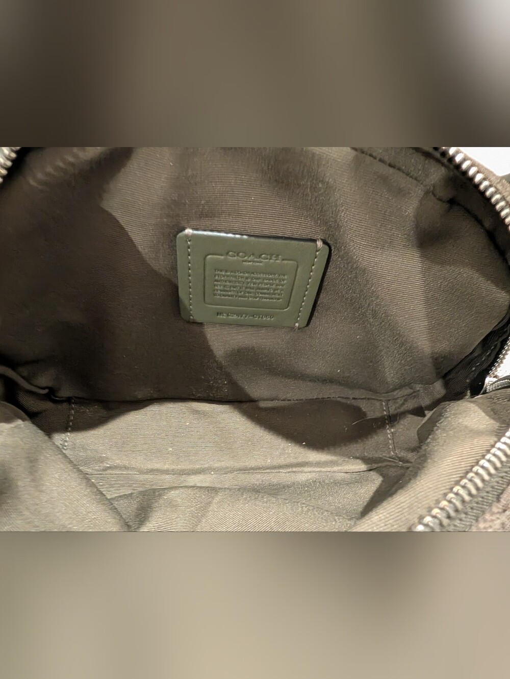 Coach Green Signature Canvas Crossbody Belt Bag - Picture 2 of 3